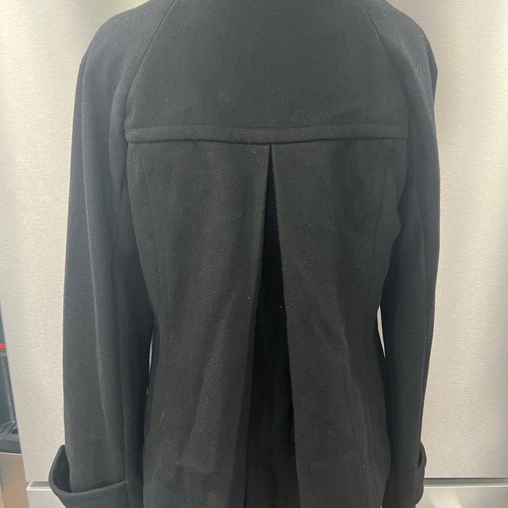 Mossimo Black Double-Breasted Jacket Wool Coat - image 2